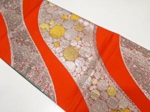 山並に水玉模様織り出し　振袖用袋帯